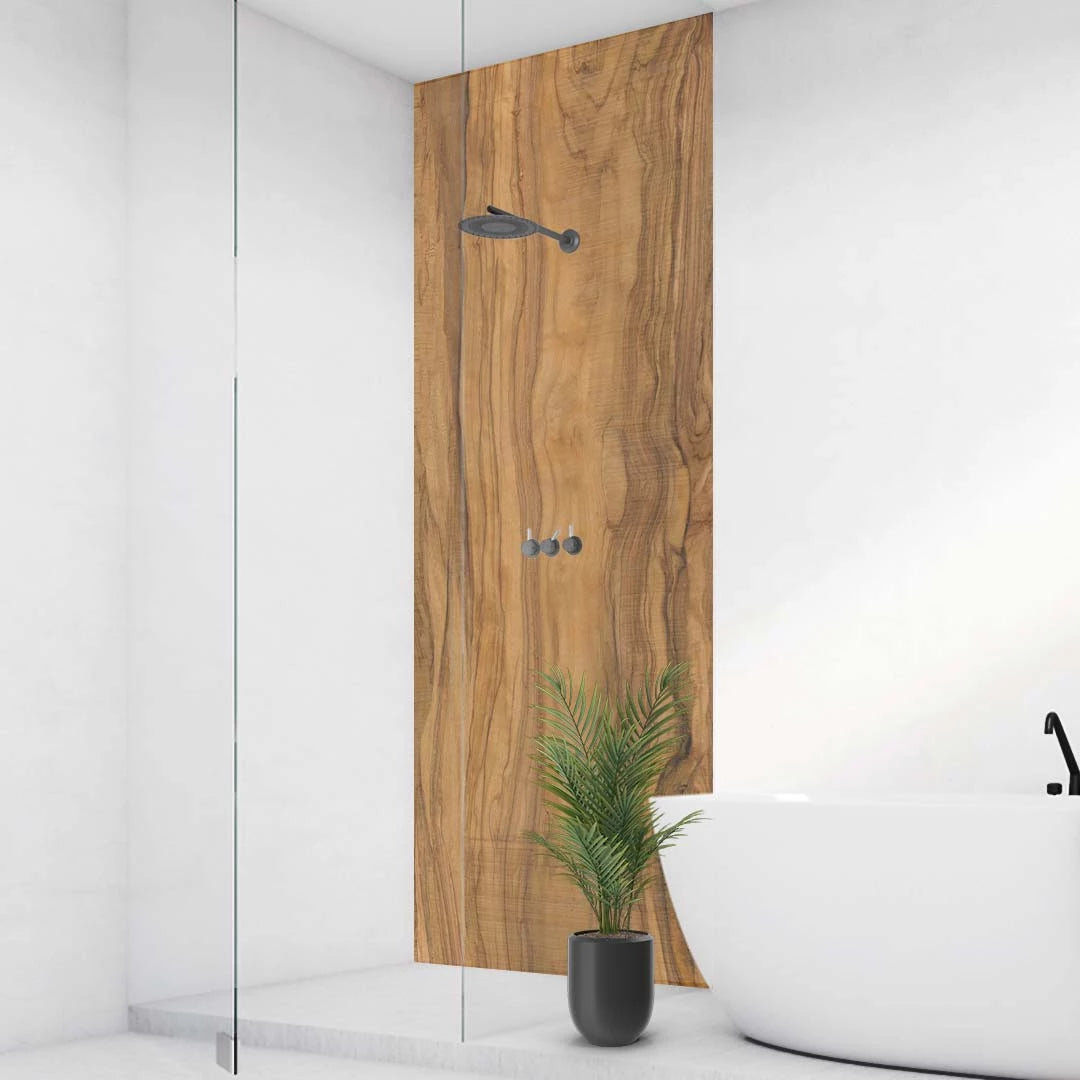 Duschrückwand Holz Design