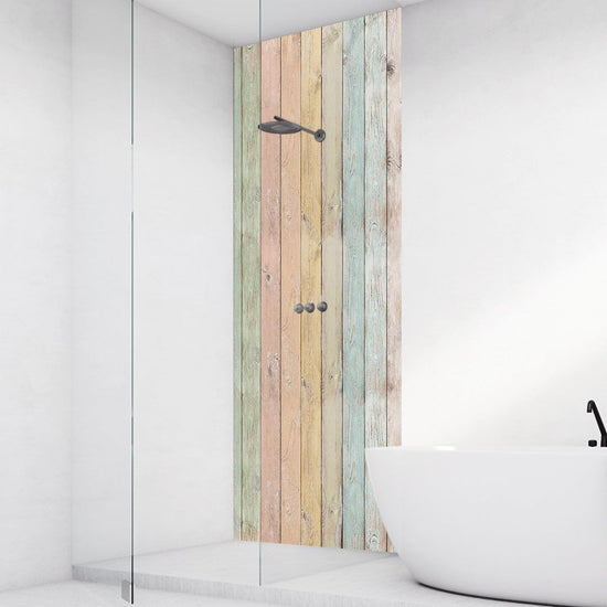 Duschrückwand Holzdekor